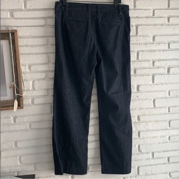 J.Crew Favorite Fit Wide Leg Chambray Trouser Pants Blue Size 8 Work Career - Picture 2 of 15